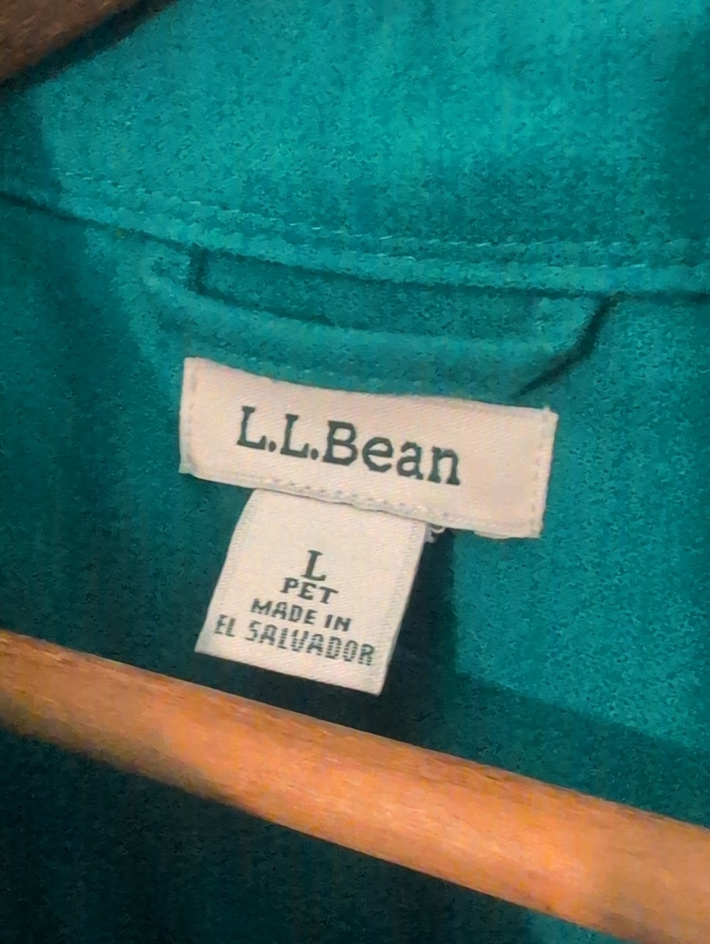 L.L. Bean Teal Shirt Jacket - Picture 3 of 8